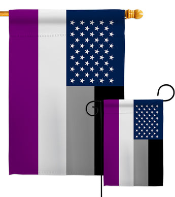 US Asexua - Support Inspirational Vertical Impressions Decorative Flags HG148644 Made In USA