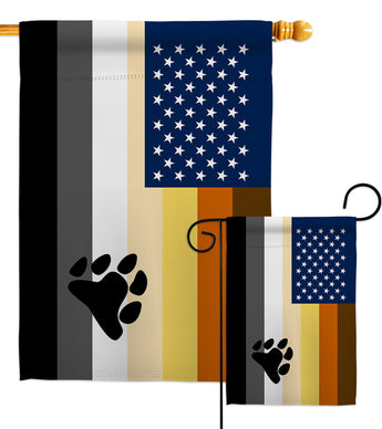 US Bear Brotherhood - Support Inspirational Vertical Impressions Decorative Flags HG148646 Made In USA