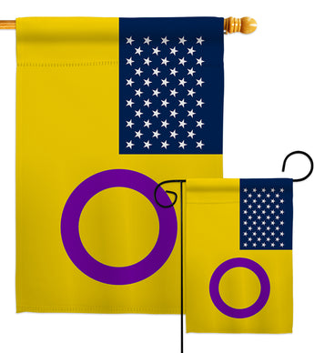 US Intersex - Support Inspirational Vertical Impressions Decorative Flags HG148651 Made In USA