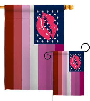 US Lipstick lesbian - Support Inspirational Vertical Impressions Decorative Flags HG148655 Made In USA