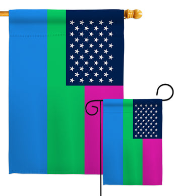 US Polysexuality - Support Inspirational Vertical Impressions Decorative Flags HG148660 Made In USA