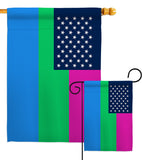 US Polysexuality - Support Inspirational Vertical Impressions Decorative Flags HG148660 Made In USA