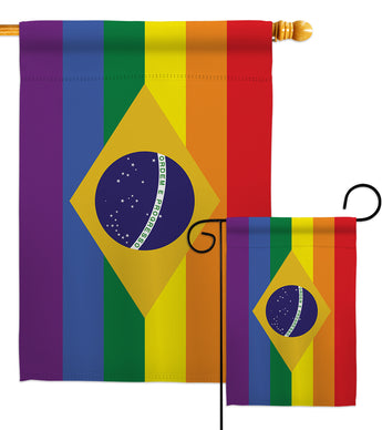 Brazil Pride - Support Inspirational Vertical Impressions Decorative Flags HG148670 Made In USA