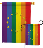 European Union Pride - Support Inspirational Vertical Impressions Decorative Flags HG148671 Made In USA