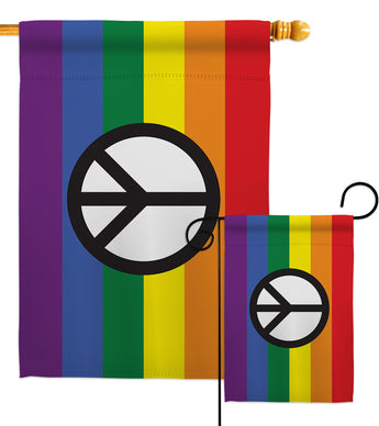 Peace Pride - Support Inspirational Vertical Impressions Decorative Flags HG148674 Made In USA