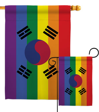 South Korea Pride - Support Inspirational Vertical Impressions Decorative Flags HG148675 Made In USA