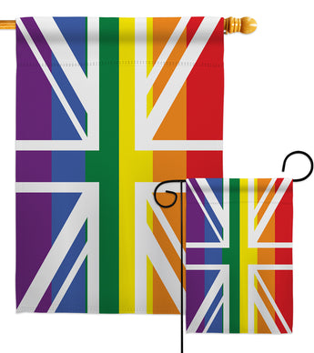 UK Pride - Support Inspirational Vertical Impressions Decorative Flags HG148678 Made In USA