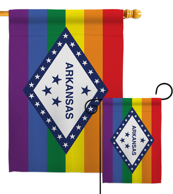 Arkansas Pride - Support Inspirational Vertical Impressions Decorative Flags HG148679 Made In USA