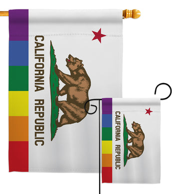 California Republic Pride - Support Inspirational Vertical Impressions Decorative Flags HG148680 Made In USA