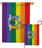 New York Pride - Support Inspirational Vertical Impressions Decorative Flags HG148681 Made In USA