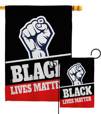 Black Lives Matter - Support Inspirational Vertical Impressions Decorative Flags HG170017 Made In USA