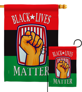 Black Matter Anti Racism - Support Inspirational Vertical Impressions Decorative Flags HG170019 Made In USA