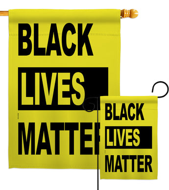 Black Lives Movement - Support Inspirational Vertical Impressions Decorative Flags HG170049 Made In USA