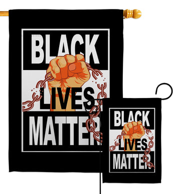 BLM Justice - Support Inspirational Vertical Impressions Decorative Flags HG170053 Made In USA