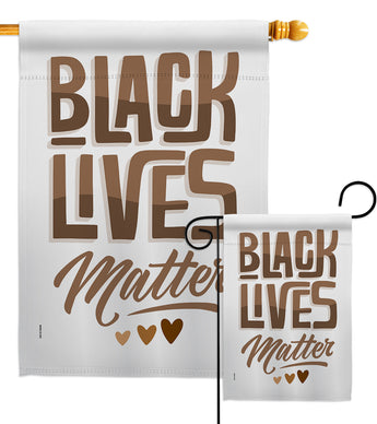 Love BLM - Support Inspirational Vertical Impressions Decorative Flags HG170057 Made In USA