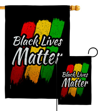 Black Lives Awareness - Support Inspirational Vertical Impressions Decorative Flags HG170068 Made In USA