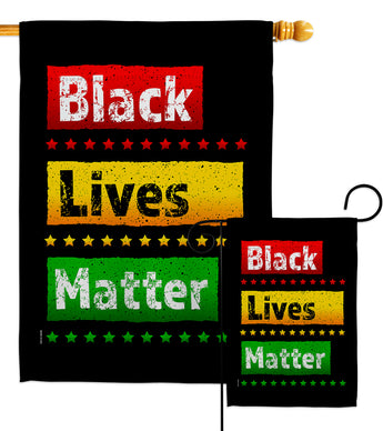 Black Lives Matter - Support Inspirational Vertical Impressions Decorative Flags HG170070 Made In USA