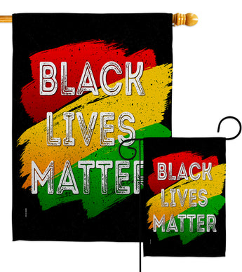 Black Lives Freedom - Support Inspirational Vertical Impressions Decorative Flags HG170071 Made In USA