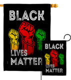 Justice For BLM - Support Inspirational Vertical Impressions Decorative Flags HG170072 Made In USA