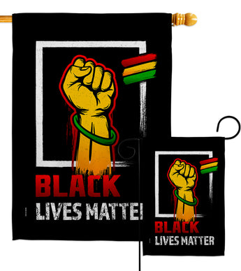 Black Matter Anti Racism - Support Inspirational Vertical Impressions Decorative Flags HG170073 Made In USA