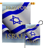 Pray for Israel - Support Inspirational Vertical Impressions Decorative Flags HG170190 Made In USA