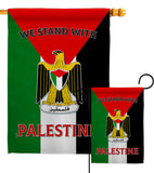 Stand with Palestine - Support Inspirational Vertical Impressions Decorative Flags HG170194 Made In USA