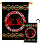 MMIW Awareness - Support Inspirational Vertical Impressions Decorative Flags HG170216 Made In USA