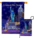 Untied We Stand Las Vegas - Support Inspirational Vertical Impressions Decorative Flags HG192040 Made In USA