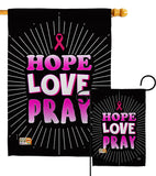 Love for Pink Ribbon - Support Inspirational Vertical Impressions Decorative Flags HG192072 Made In USA