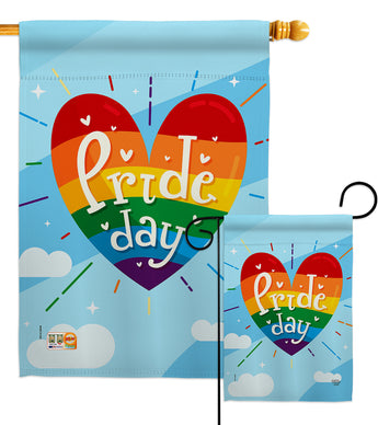 Support Pride Day - Support Inspirational Vertical Impressions Decorative Flags HG192208 Made In USA