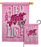 Her Fight is My Fight - Support Inspirational Vertical Impressions Decorative Flags HG192328 Made In USA