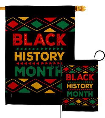 Black History Month - Support Inspirational Vertical Impressions Decorative Flags HG192423 Made In USA