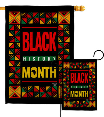 African American History Month - Support Inspirational Vertical Impressions Decorative Flags HG192424 Made In USA