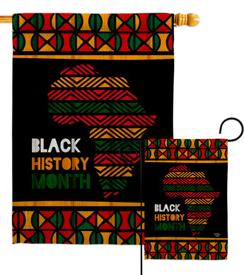 Afro-Americans History Month - Support Inspirational Vertical Impressions Decorative Flags HG192426 Made In USA