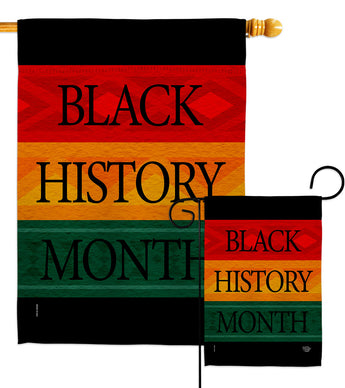 Black History Month Afro - Support Inspirational Vertical Impressions Decorative Flags HG192428 Made In USA