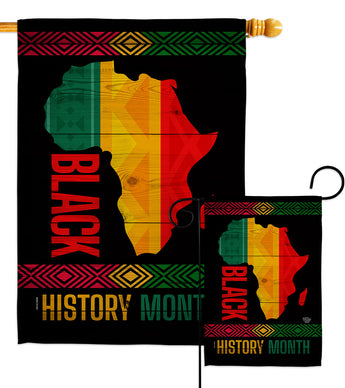 I am Black Histiry Month - Support Inspirational Vertical Impressions Decorative Flags HG192429 Made In USA