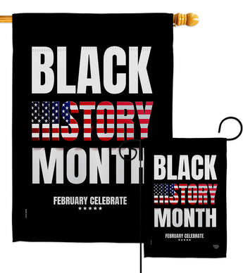US Black History Month - Support Inspirational Vertical Impressions Decorative Flags HG192432 Made In USA