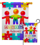 Support Autism - Support Inspirational Vertical Impressions Decorative Flags HG192534 Made In USA