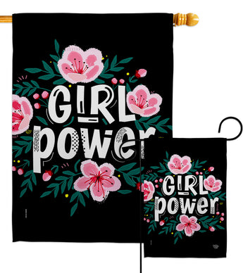 Girl Power - Support Inspirational Vertical Impressions Decorative Flags HG192606 Made In USA