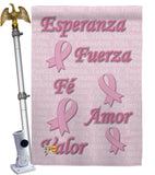 Esperanza, Fé, Valor - Support Inspirational Vertical Impressions Decorative Flags HG115080S Made In USA