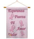 Esperanza, Fé, Valor - Support Inspirational Vertical Impressions Decorative Flags HG115080S Made In USA