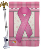 Support A Cure - Support Inspirational Vertical Impressions Decorative Flags HG115086 Made In USA