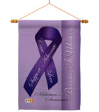 Alzheimer's - Support Inspirational Vertical Impressions Decorative Flags HG115093 Made In USA