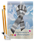 Parkinson's - Support Inspirational Vertical Impressions Decorative Flags HG115094 Made In USA