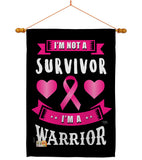 I'm A Pink Warrior - Support Inspirational Vertical Impressions Decorative Flags HG115140 Made In USA