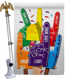 #1 Love Wins - Support Inspirational Vertical Impressions Decorative Flags HG115157 Made In USA