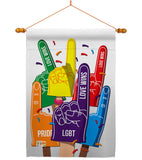 #1 Love Wins - Support Inspirational Vertical Impressions Decorative Flags HG115157 Made In USA