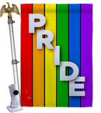 Rainbow Pride - Support Inspirational Vertical Impressions Decorative Flags HG115177 Made In USA