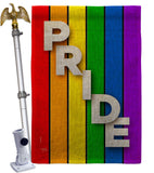 Rainbow Pride - Support Inspirational Vertical Impressions Decorative Flags HG115177 Made In USA