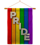 Rainbow Pride - Support Inspirational Vertical Impressions Decorative Flags HG115177 Made In USA